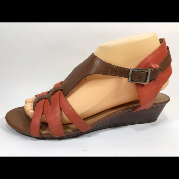 Clarks sandals womens orange Clearance